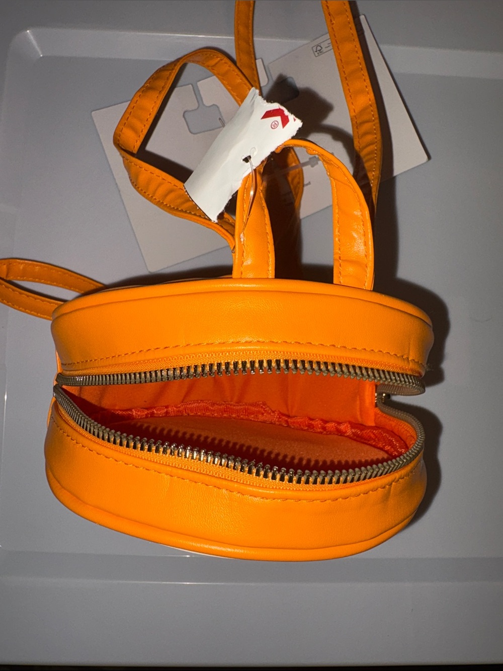 Cynthia Rowley Orange Slice Round Crossbody Bag - Orange and White - Picture 3 of 3